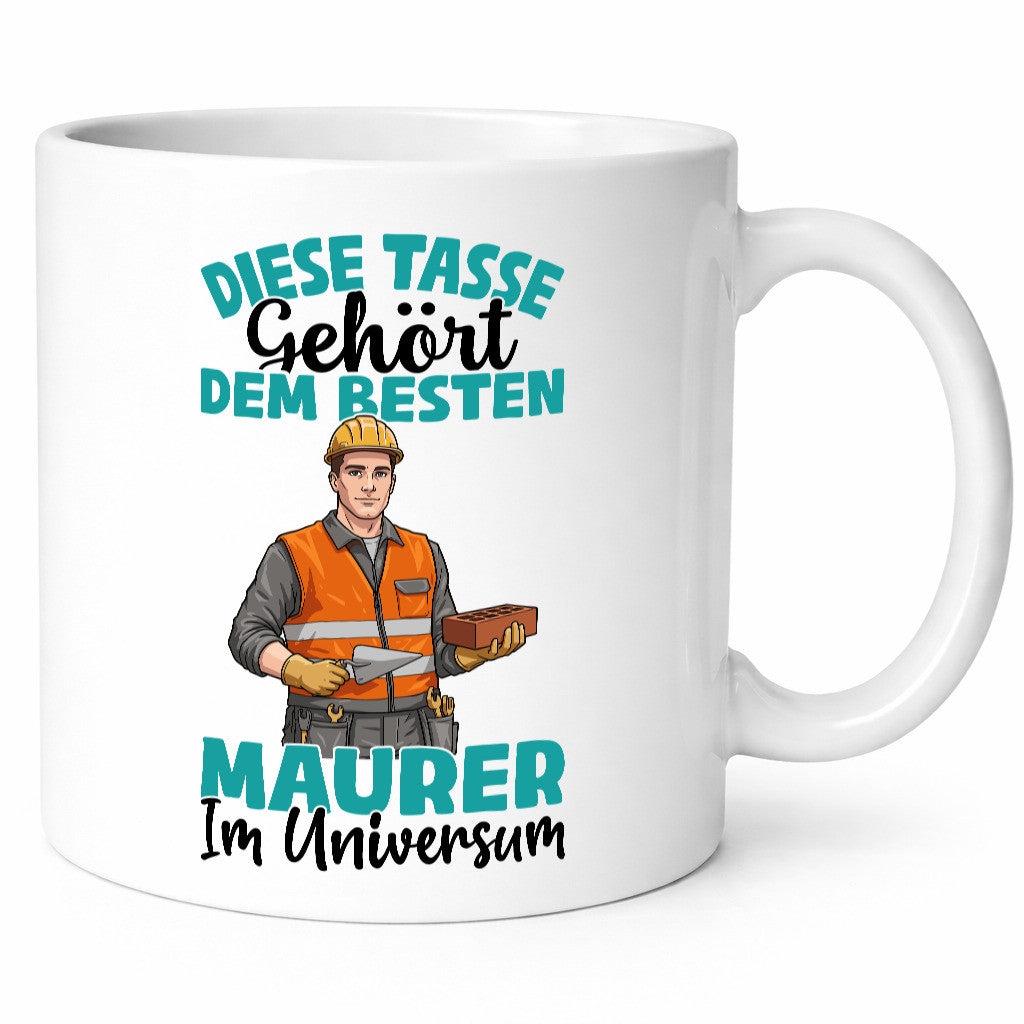 Im Universum: Maurer | Bau Handwerker Geschenkidee Humor Tasse