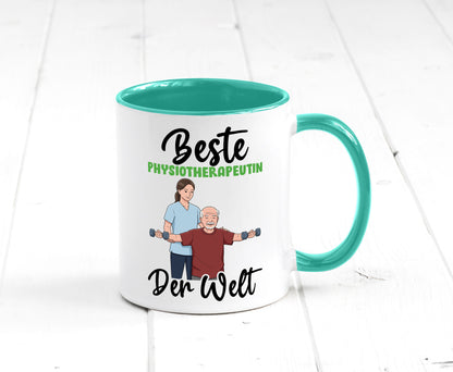 Beste Physiotherapeutin v3 lustig Humor Geschenkidee Geschenk Tasse