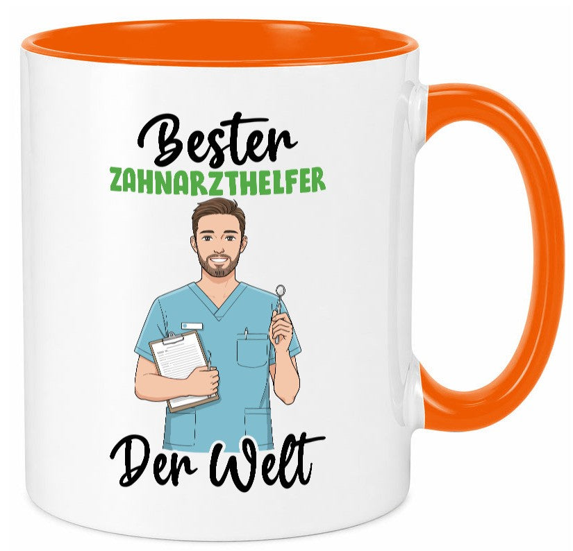 Bester Zahnarzthelfer | Zahnmedizin v2 lustiger Spruch Geschenk Humor Tasse