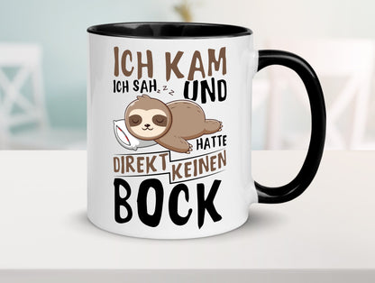 Ich hatte keinen Bock | Faultier Büro Arbeit Geschenk Kollegen lustiger Spruch Tasse