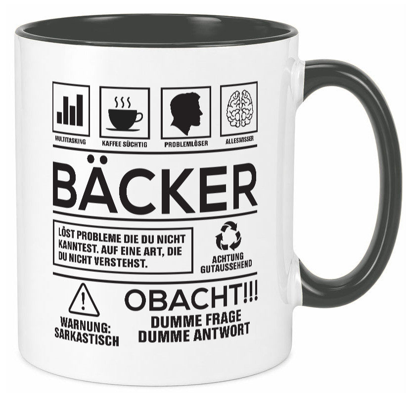Achtung Probleme Bäcker | Bäckerei Backen Konditor Geschenk Humor Geschenkidee