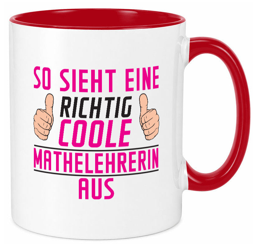Richtig Coole Mathelehrerin | Lehrer Mathe lustiger Spruch Geschenk Humor