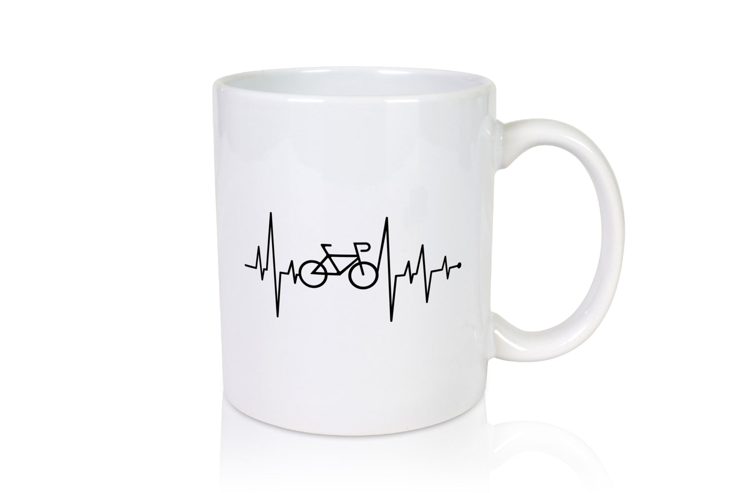 Fahrrad Herzschlag | Motiv Radfahrer Rad Sport Geschenkidee Humor Tasse