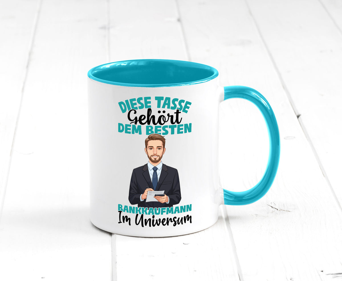 Im Universum: Bankkaufmann | Kaufmann Bank Kaufleute Geschenkidee Humor Tasse