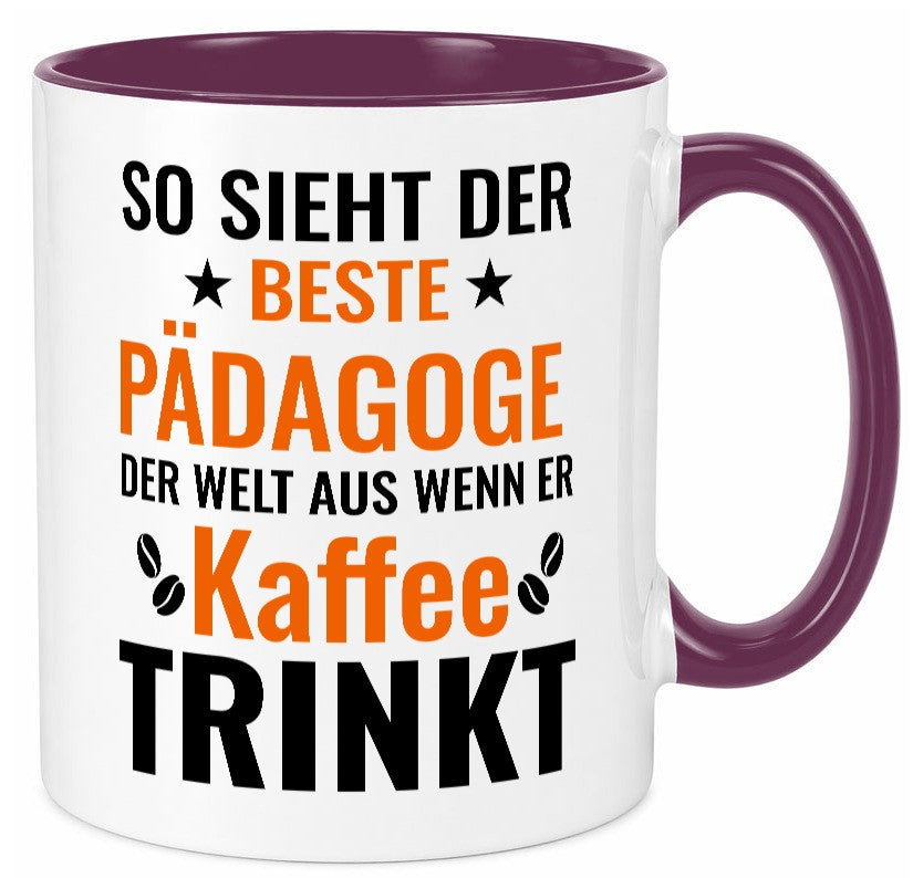 Kaffee trinkt: Pädagoge | Pädagogik Geschenk Humor Geschenkidee lustiger Spruch Tasse