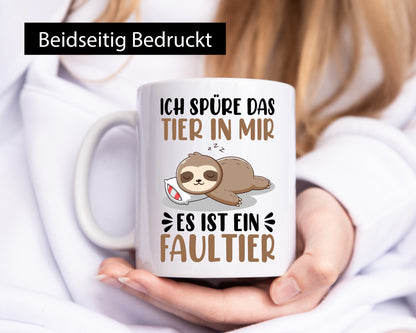Ich bin ein Faultier Geschenk Tierliebhaber Humor lustiger Spruch Tasse