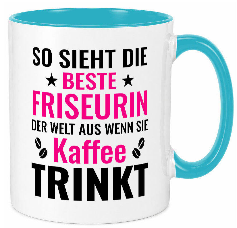 Kaffee trinkt: Friseurin | Friseuse Frisörin lustig Humor Geschenkidee Geschenk