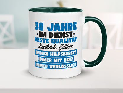 30 Jahre im Dienst | Jubiläum Arbeit v7 lustig Kollegen Büro Geschenk Tasse