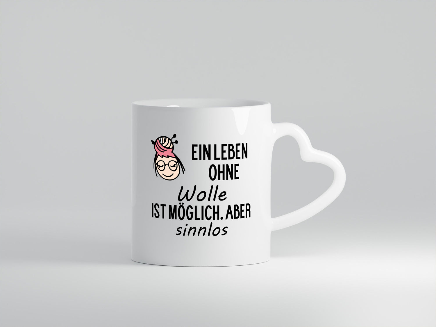 Leben ohne Wolle möglich aber Sinnlos Geschenkidee Humor Tasse