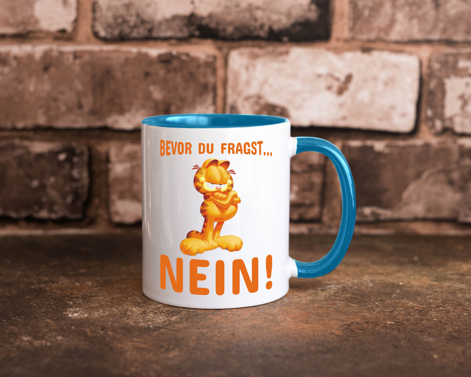 Bevor du fragst? Nein! | grimmige Katze Spruchtasse lustig Tierliebhaber Humor