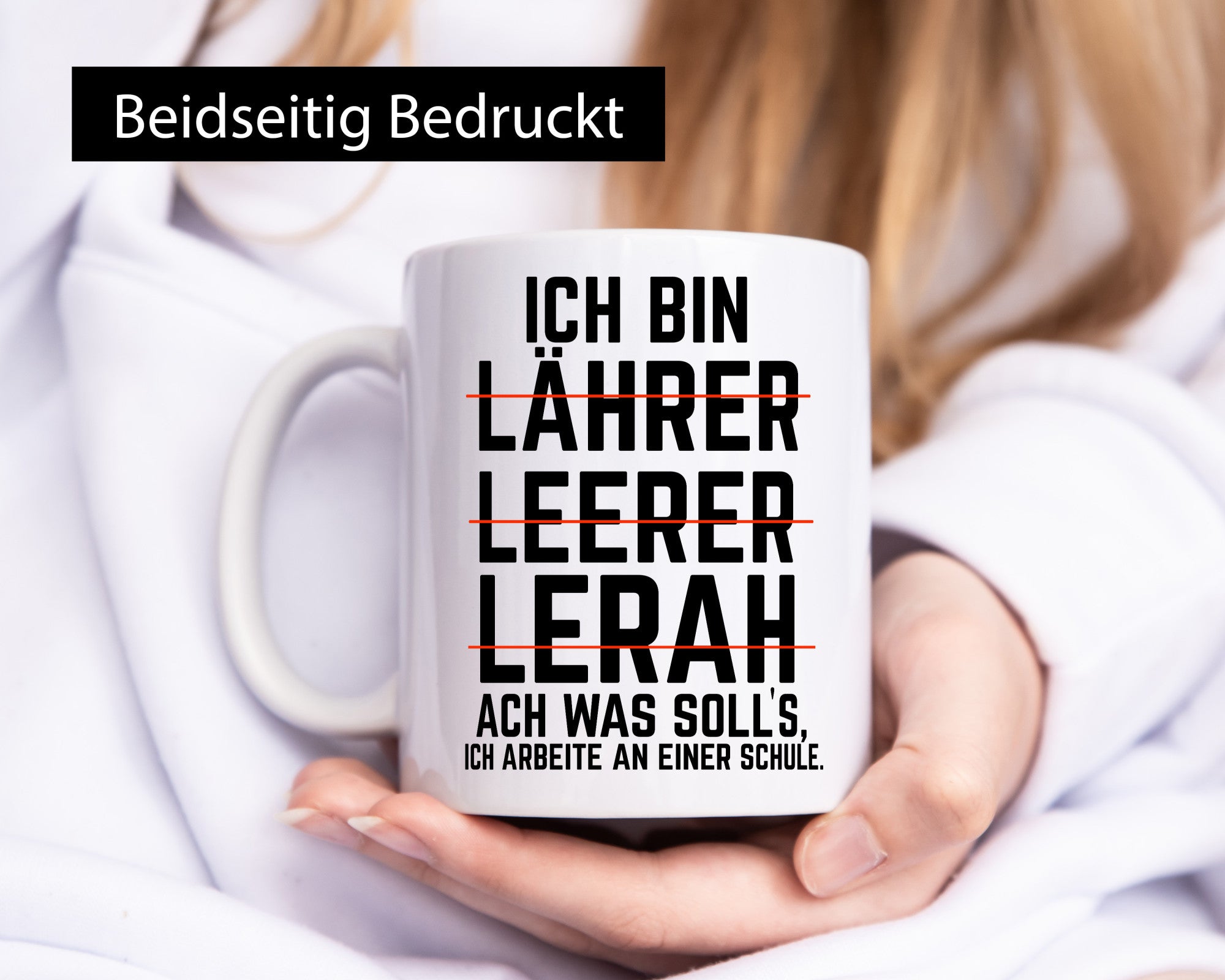 Ich bin Lehrer und arbeite an einer Schule Geschenkidee Arbeit Kollegen Büro