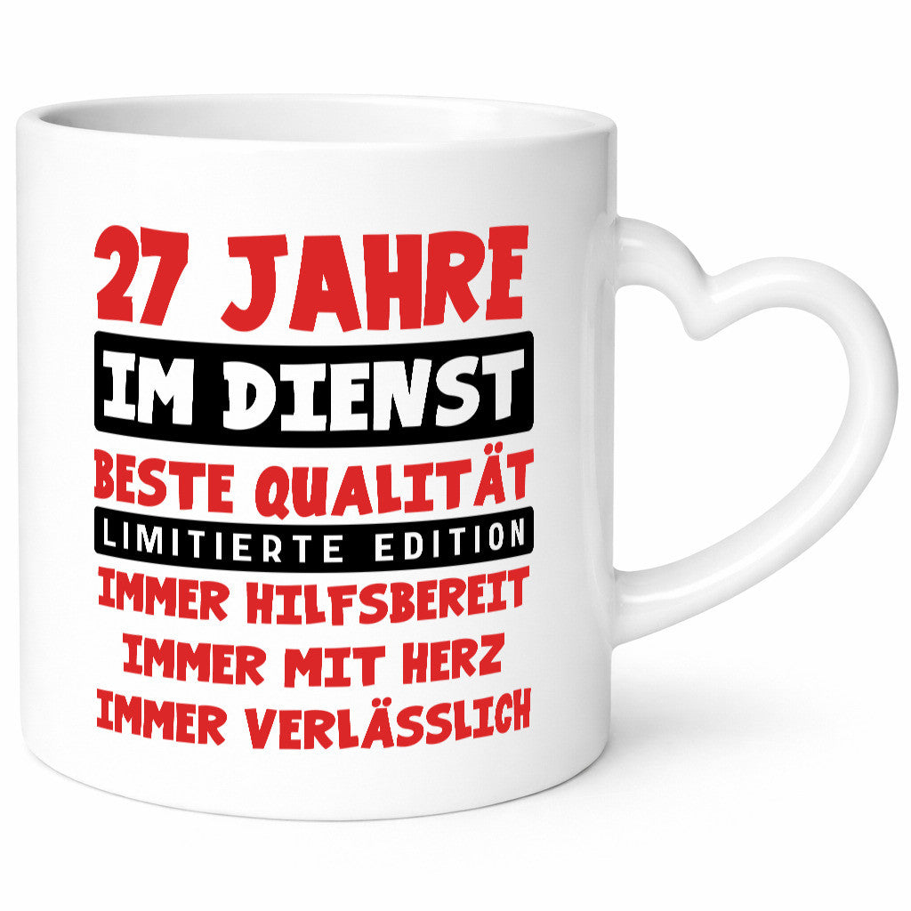27 Jahre im Dienst | Jubiläum Arbeit v9 lustig Kollegen Büro Geschenk Tasse