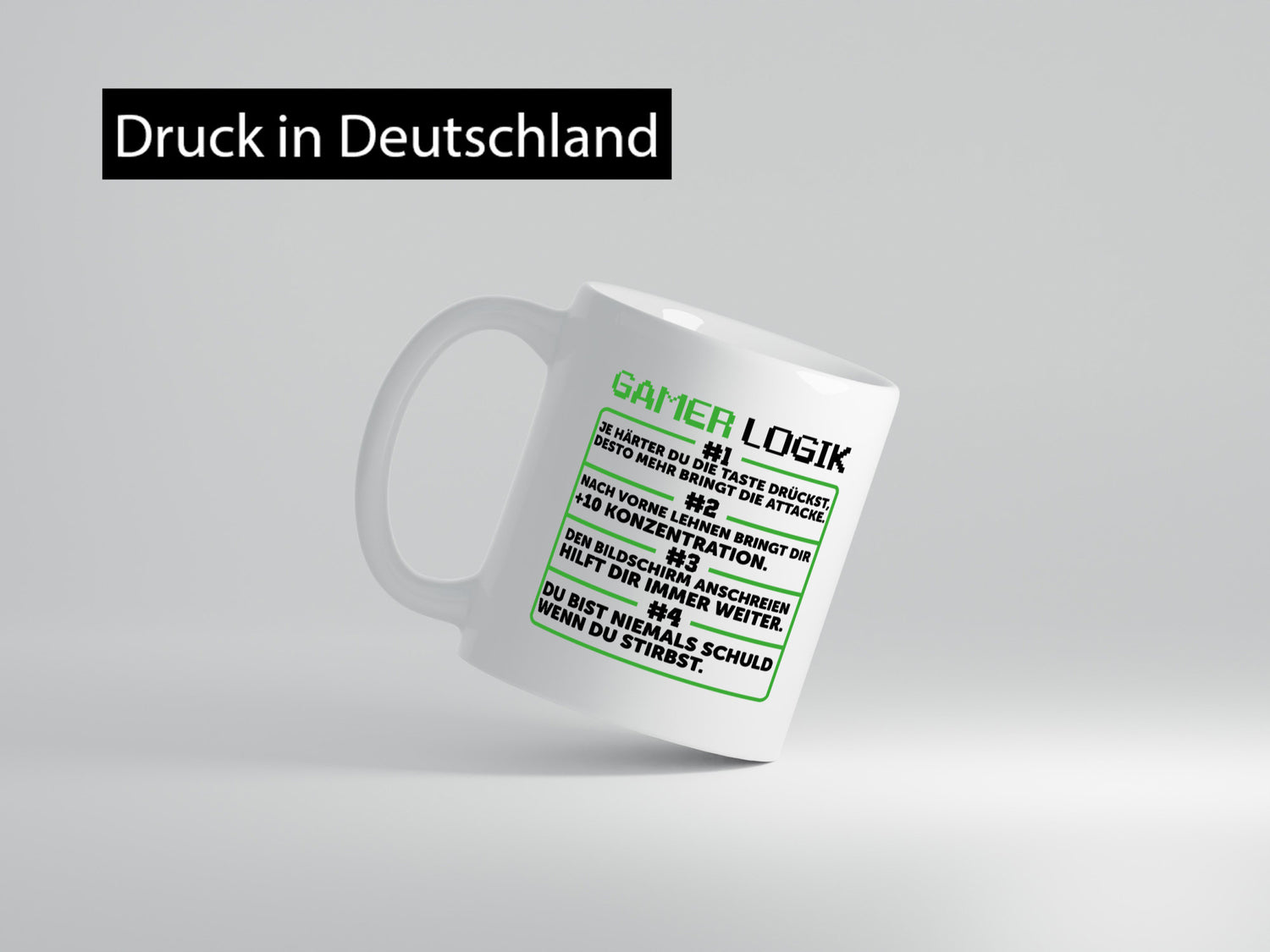 Gamer Logik | Zocker Spruch Gaming Humor lustig Geschenkidee Tasse