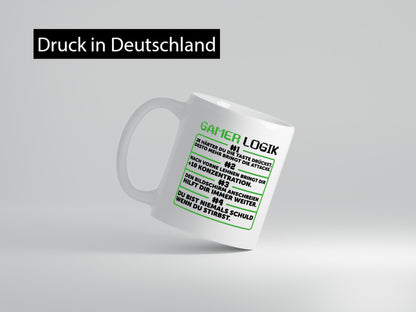 Gamer Logik | Zocker Spruch Gaming Humor lustig Geschenkidee Tasse
