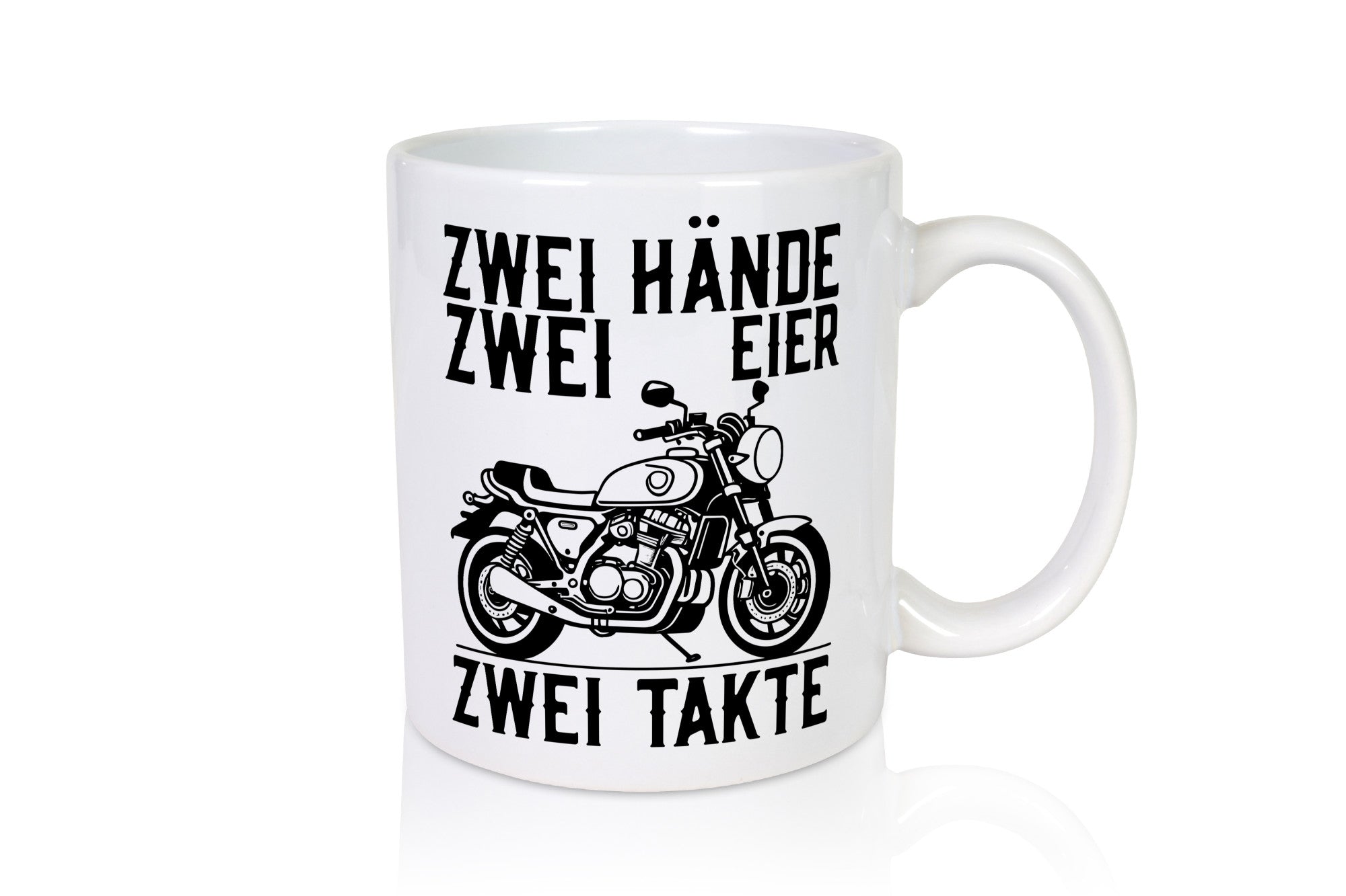 Zwei Hände | Zweitaktmotor Motorrad Moped Biker Geschenkidee Humor Tasse