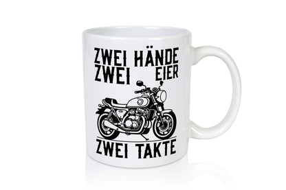 Zwei Hände | Zweitaktmotor Motorrad Moped Biker Geschenkidee Humor Tasse
