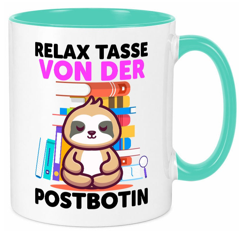 Relax Tasse: Postbotin | Beruf Post Briefträger Geschenk Arbeit Kollegen Büro