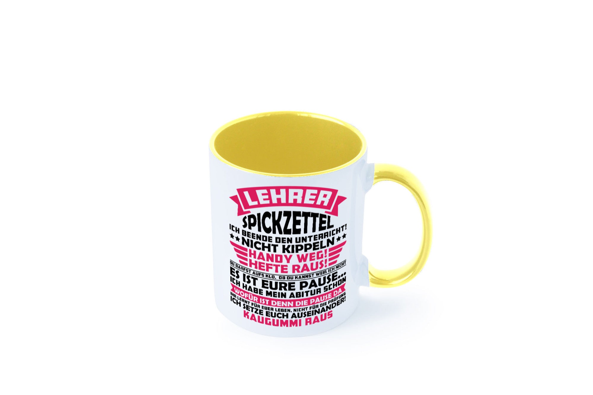Lehrer Spickzettel | Beruf Tasse lustiger Spruch vl8 Geschenkidee Arbeit