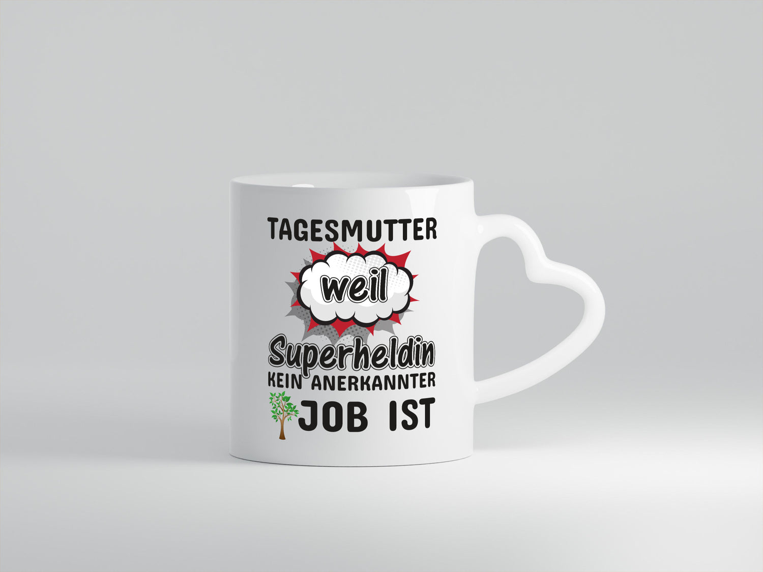 Tagesmutter Superheldin | Beruf Tasse Kinderzeichnung Geschenkidee Familie Humor