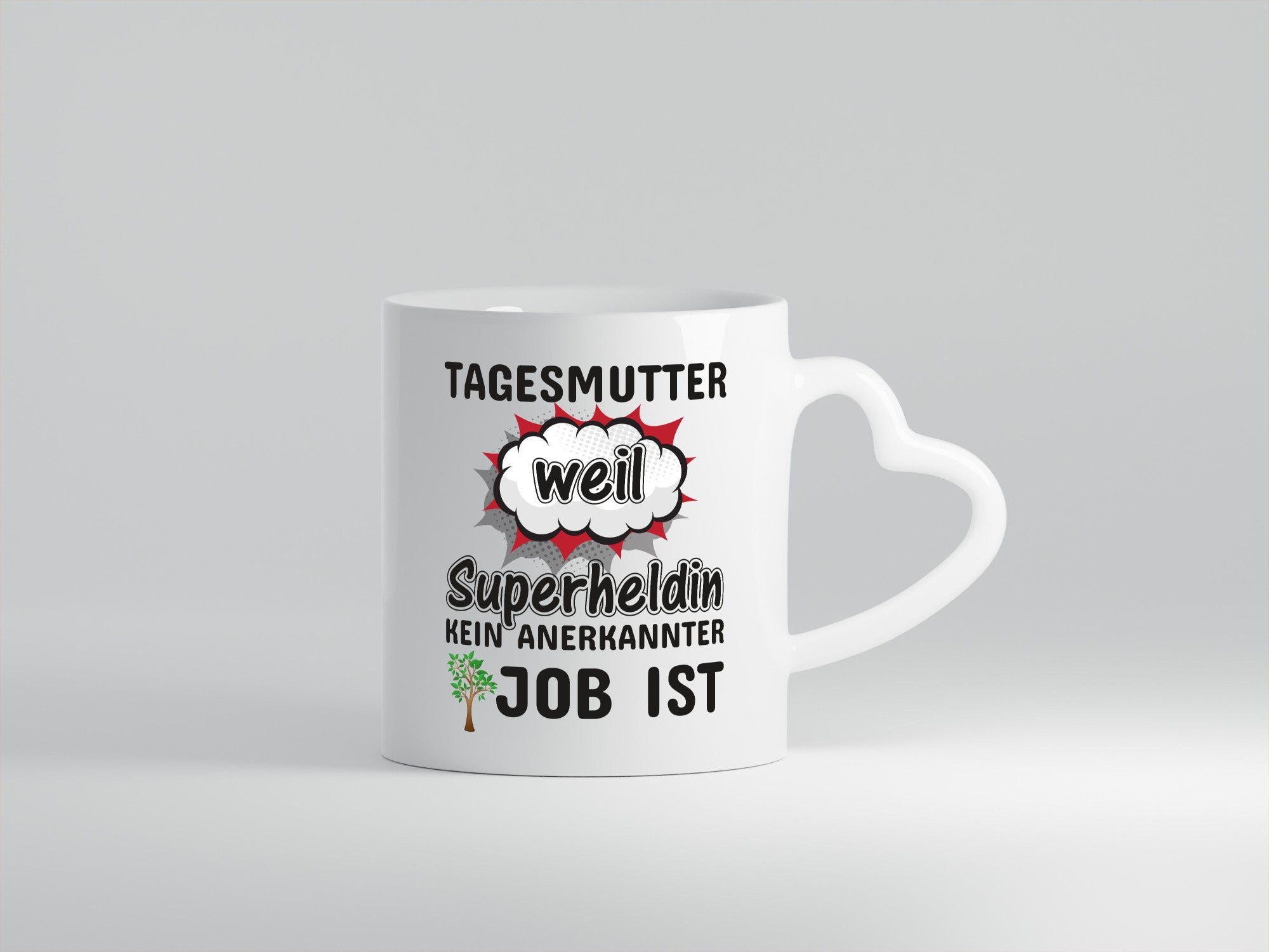 Tagesmutter Superheldin | Beruf Tasse Kinderzeichnung Geschenkidee Familie Humor
