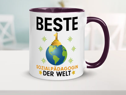 Welt Beste Sozialpädagogin | Humor Pädagogin Geschenkidee Tasse