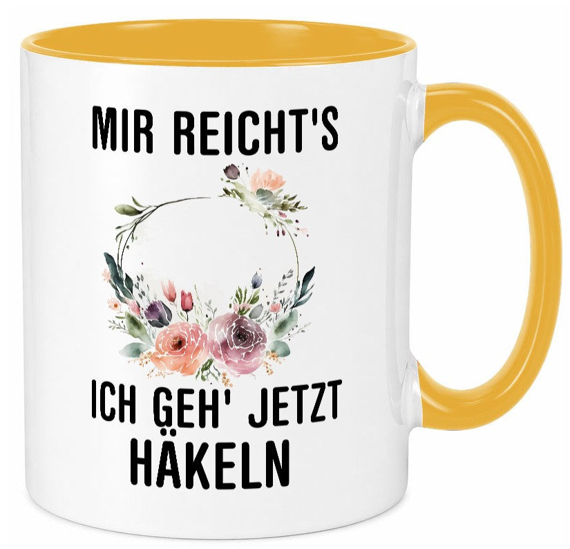 Ich geh` jetzt häkeln | Häkelzubehör Freundin Geschenkidee Humor Tasse