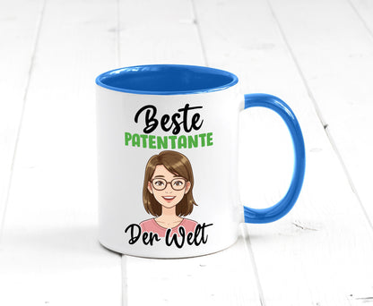 Beste Patentante | Tante lustiger Spruch Geschenk Humor Geschenkidee Tasse
