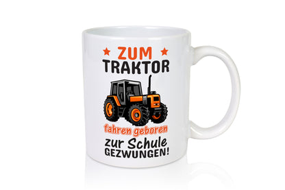 Traktor fahren | Schulkind Tasse Bauernhof Kind Geschenk Humor Geschenkidee