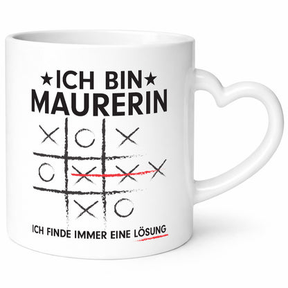 Löse Probleme: Maurerin Humor Geschenkidee Tasse