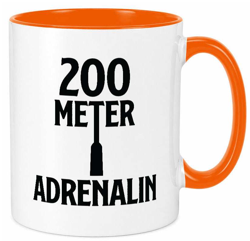 200 Meter Adrenalin v2 lustig Humor Geschenkidee Geschenk Tasse
