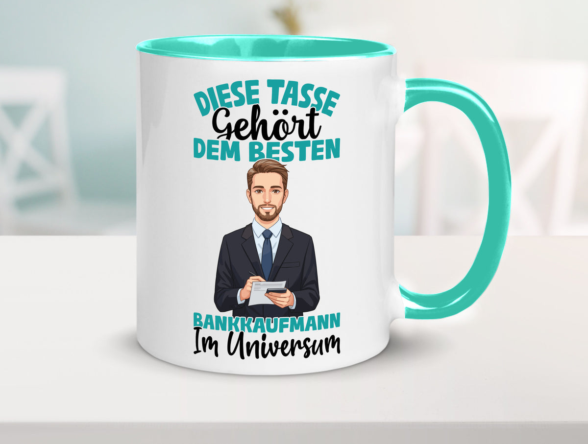 Im Universum: Bankkaufmann | Kaufmann Bank Kaufleute Geschenkidee Humor Tasse