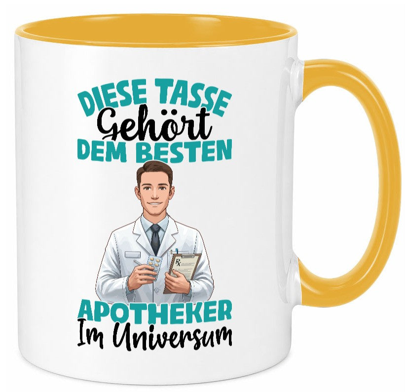Im Universum: Apotheker | Apotheke Pharmazie Geschenkidee Humor Tasse