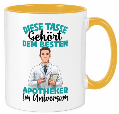 Im Universum: Apotheker | Apotheke Pharmazie Geschenkidee Humor Tasse