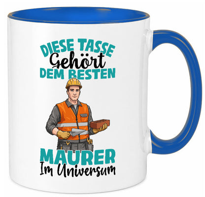 Im Universum: Maurer | Bau Handwerker Geschenkidee Humor Tasse