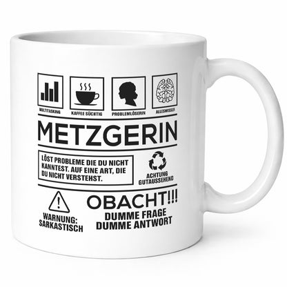 Achtung Probleme Metzgerin | Fleischerin Geschenk Humor Geschenkidee lustiger