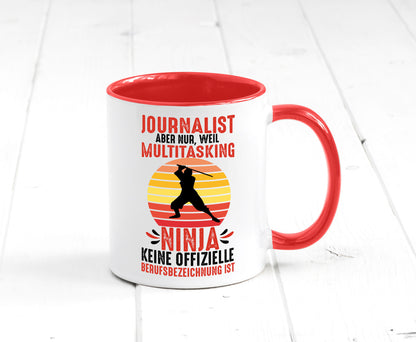 Journalist weil Multitasking Ninja kein Beruf ist Geschenk Arbeit Kollegen Büro