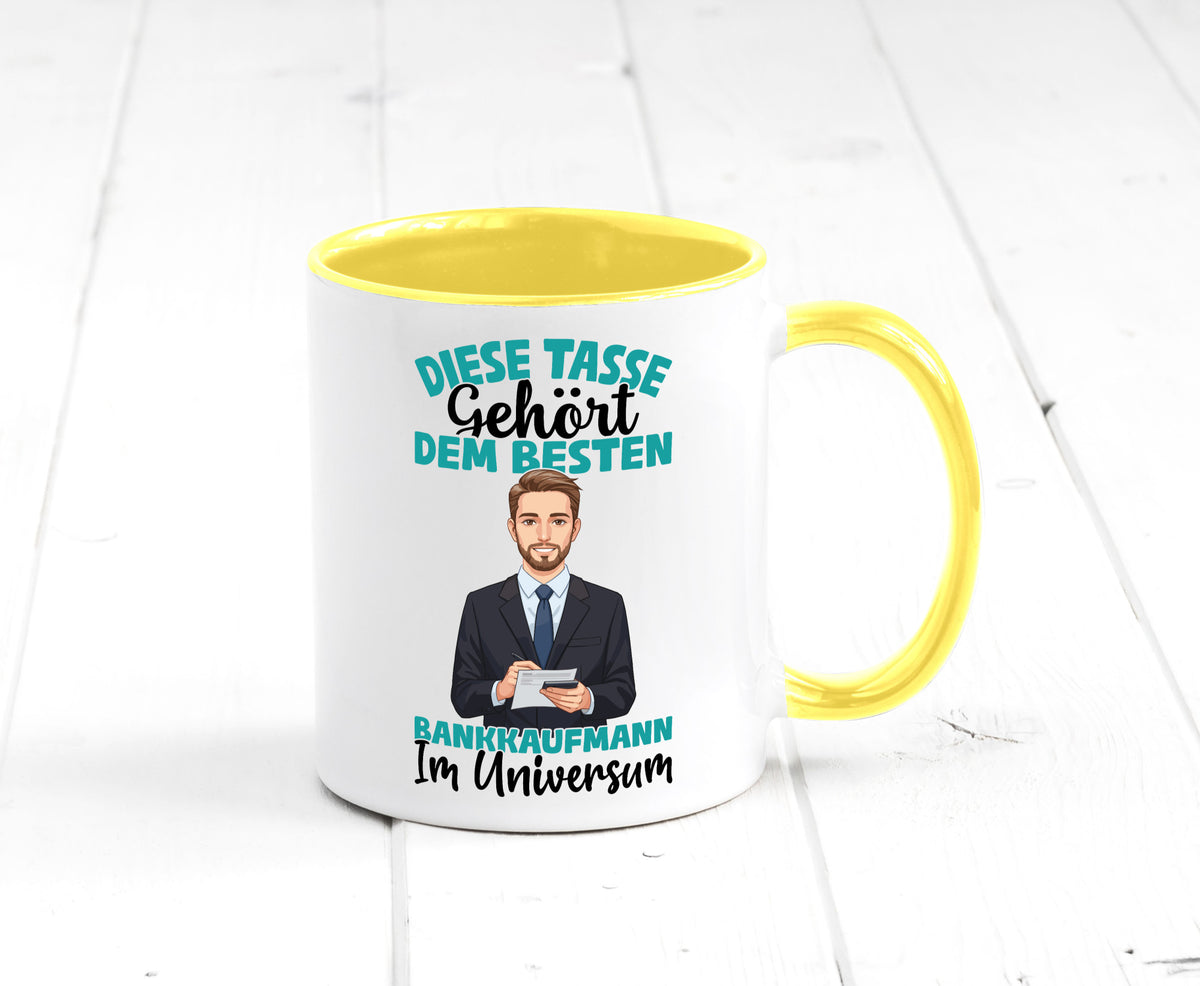Im Universum: Bankkaufmann | Kaufmann Bank Kaufleute Geschenkidee Humor Tasse
