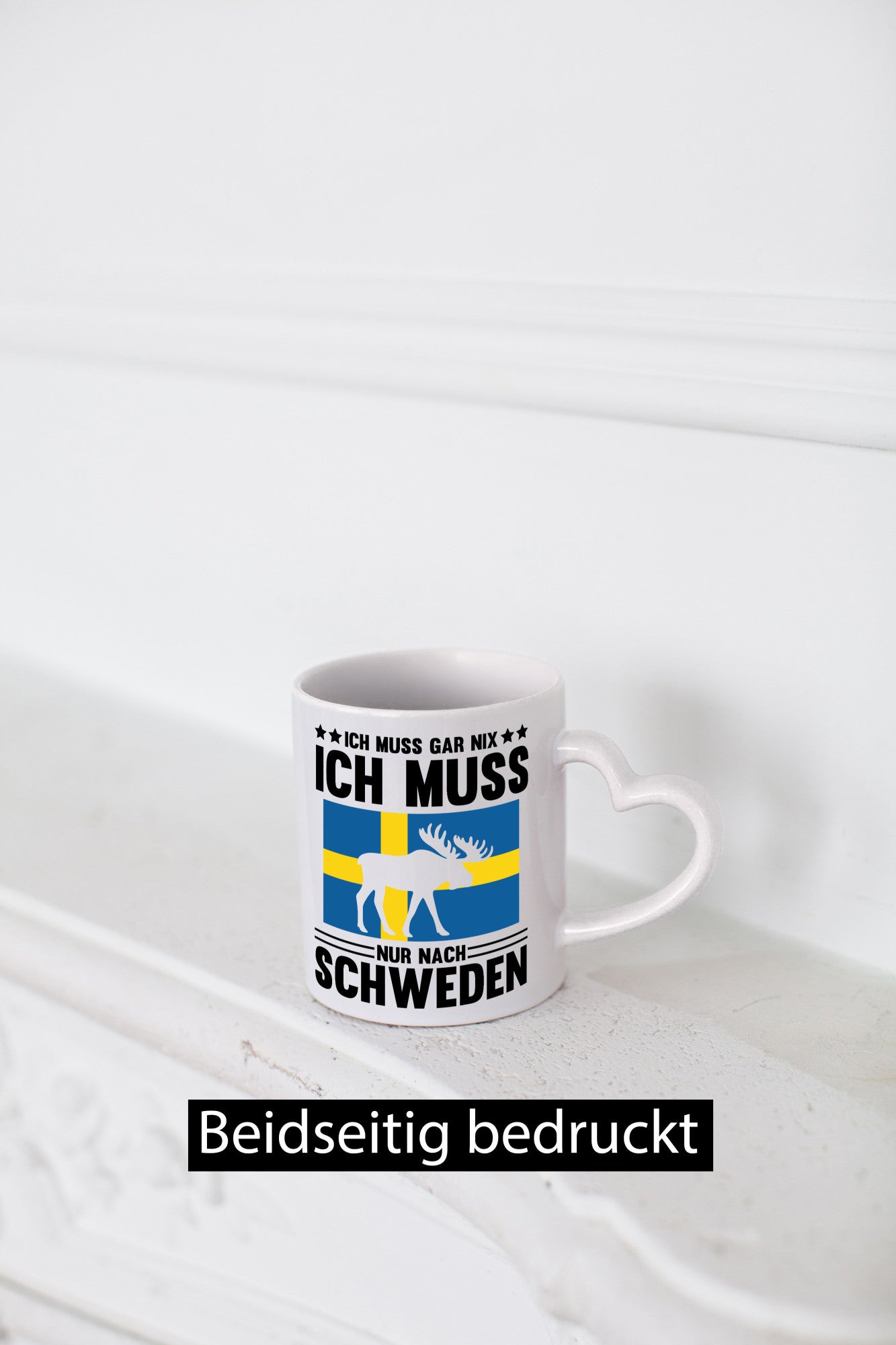 Ich muss gar nix nur nach Schweden Humor Geschenkidee Tasse