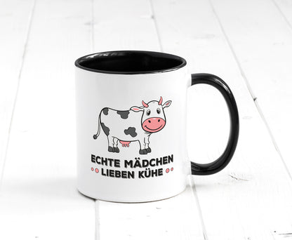 Echte mädchen lieben Kühe | Farm Farmer Bauer lustiger Spruch Geschenk Humor