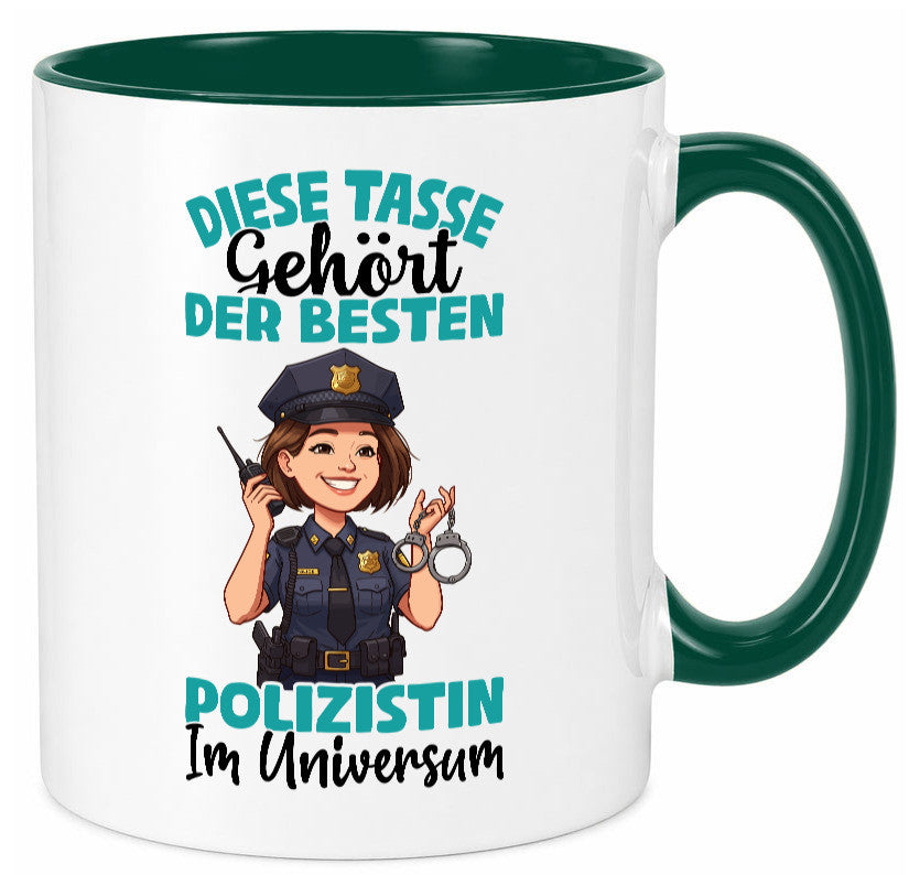 Im Universum: Polizistin | Beruf Polizei Geschenkidee Arbeit Kollegen Büro Tasse