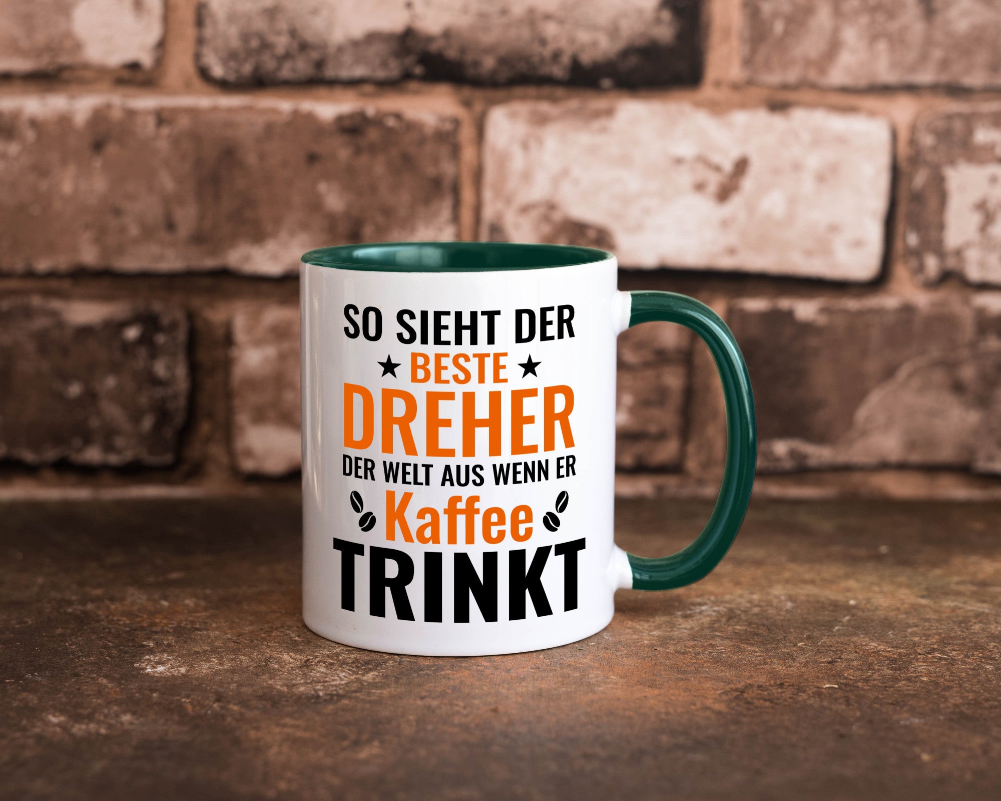 Kaffee trinkt: Dreher | Fräser Geschenkidee Humor Tasse