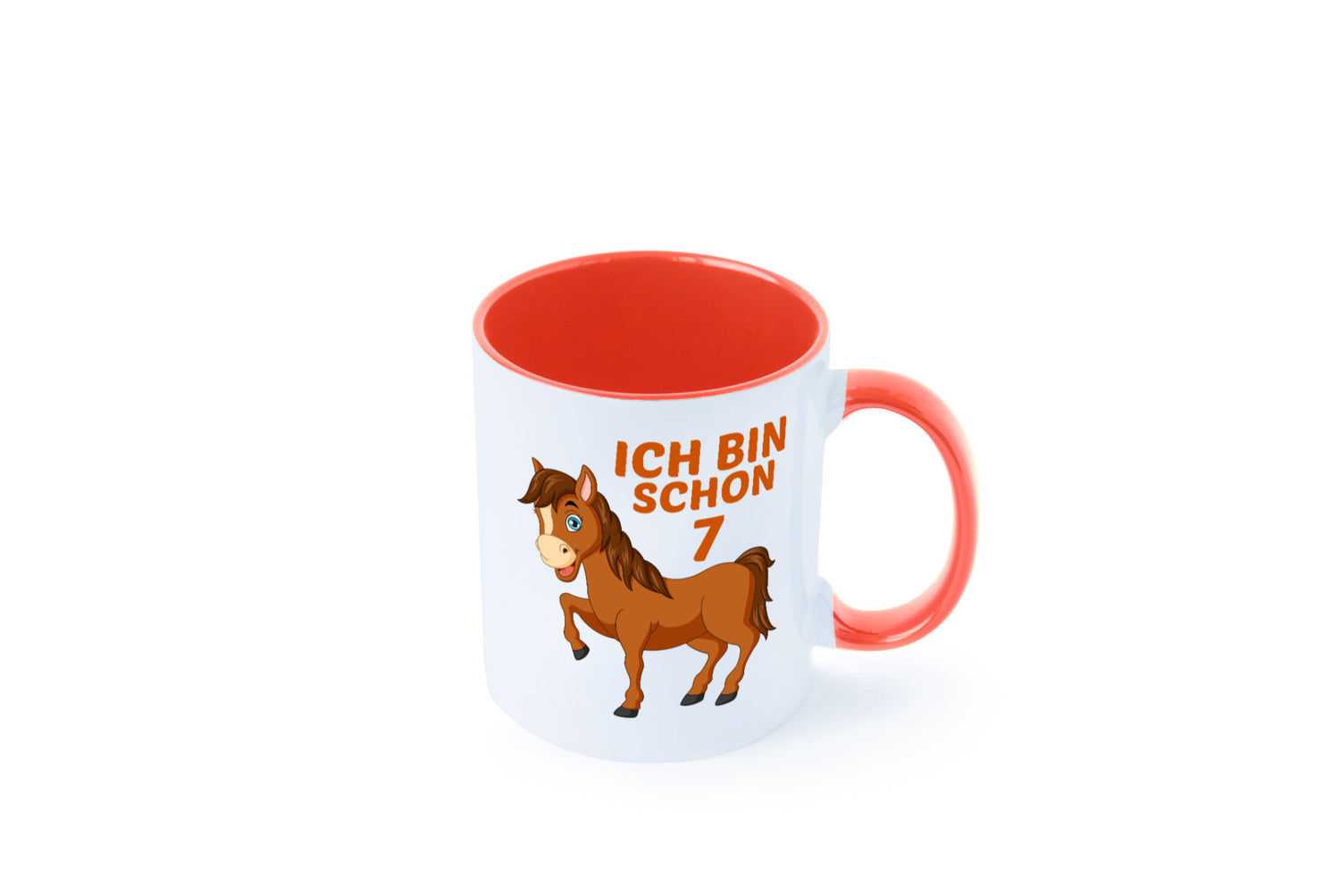 7. Geburtstag | Ich bin schon 7 Pferde Pony Humor Geschenkidee Tasse