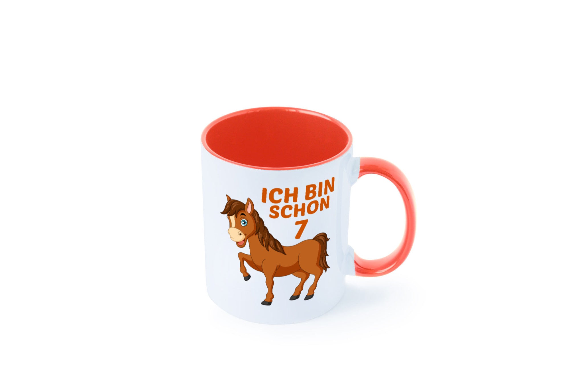 7. Geburtstag | Ich bin schon 7 Pferde Pony Humor Geschenkidee Tasse
