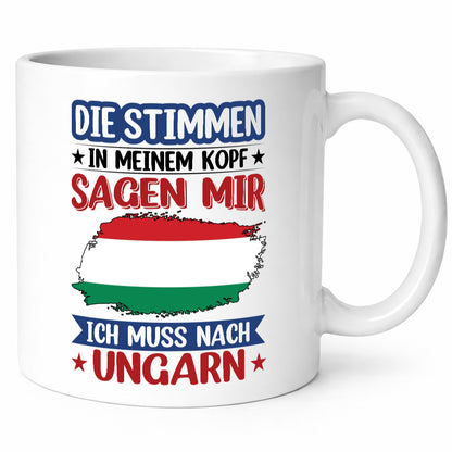 Ungarn | Urlaub Stimmen in meinem Kopf Traumland v2 Geschenkidee Humor Tasse