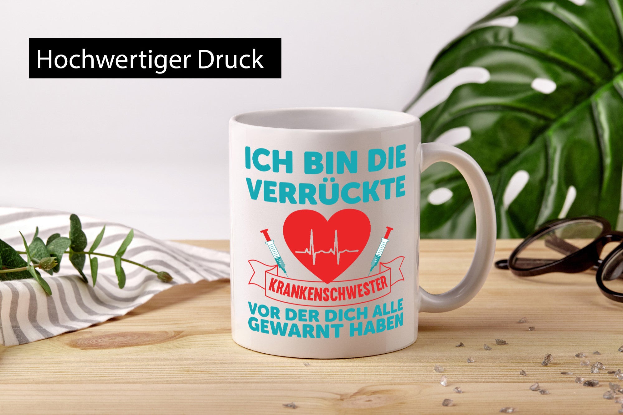 Verrückte Krankenschwester | Krankenhaus nurse Humor Geschenkidee Tasse