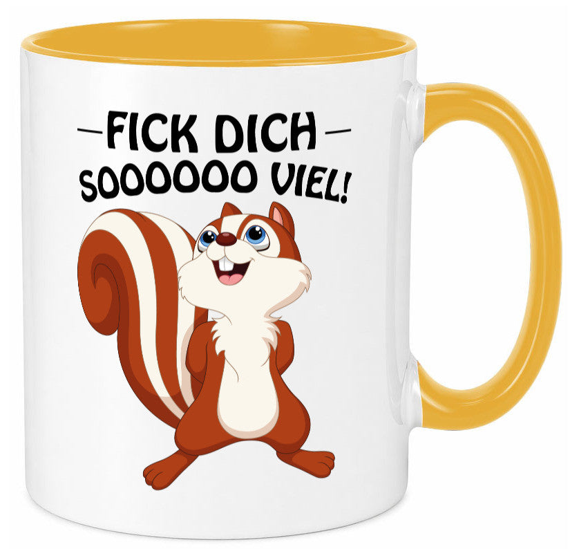 Fick dich so viel Geschenk Humor Geschenkidee lustiger Spruch Tasse