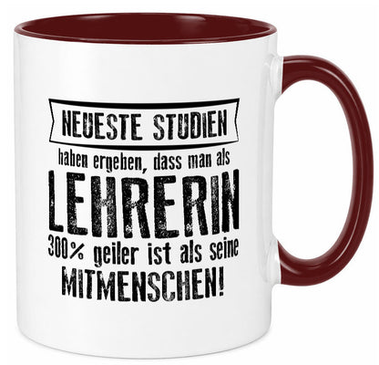 Neuste Studien: Lehrerin | Schule Beruf Schüler Humor Arbeit Kollegen Büro Tasse