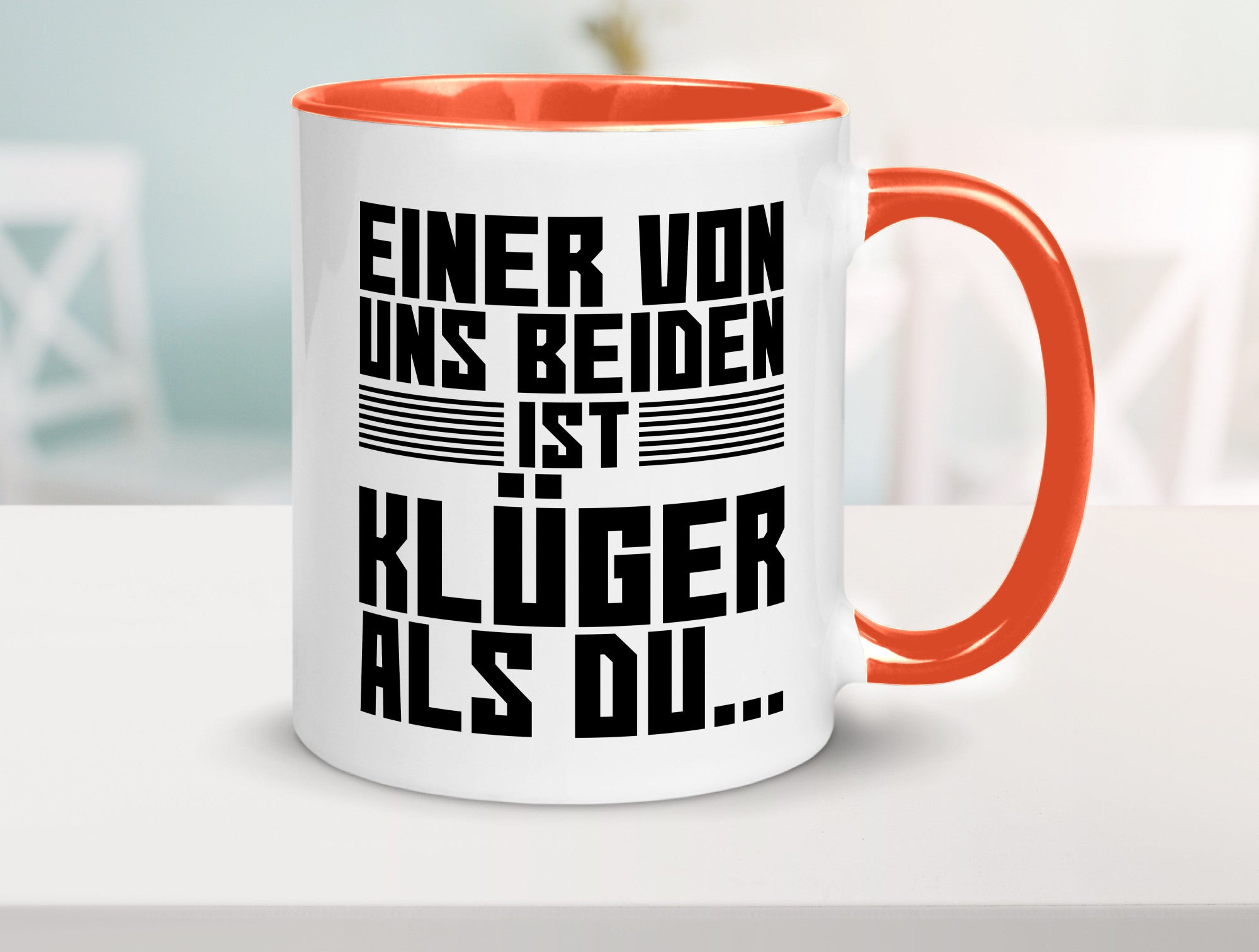 Einer von uns beiden ist klüger als du | Intelligenz Witz lustiger Spruch