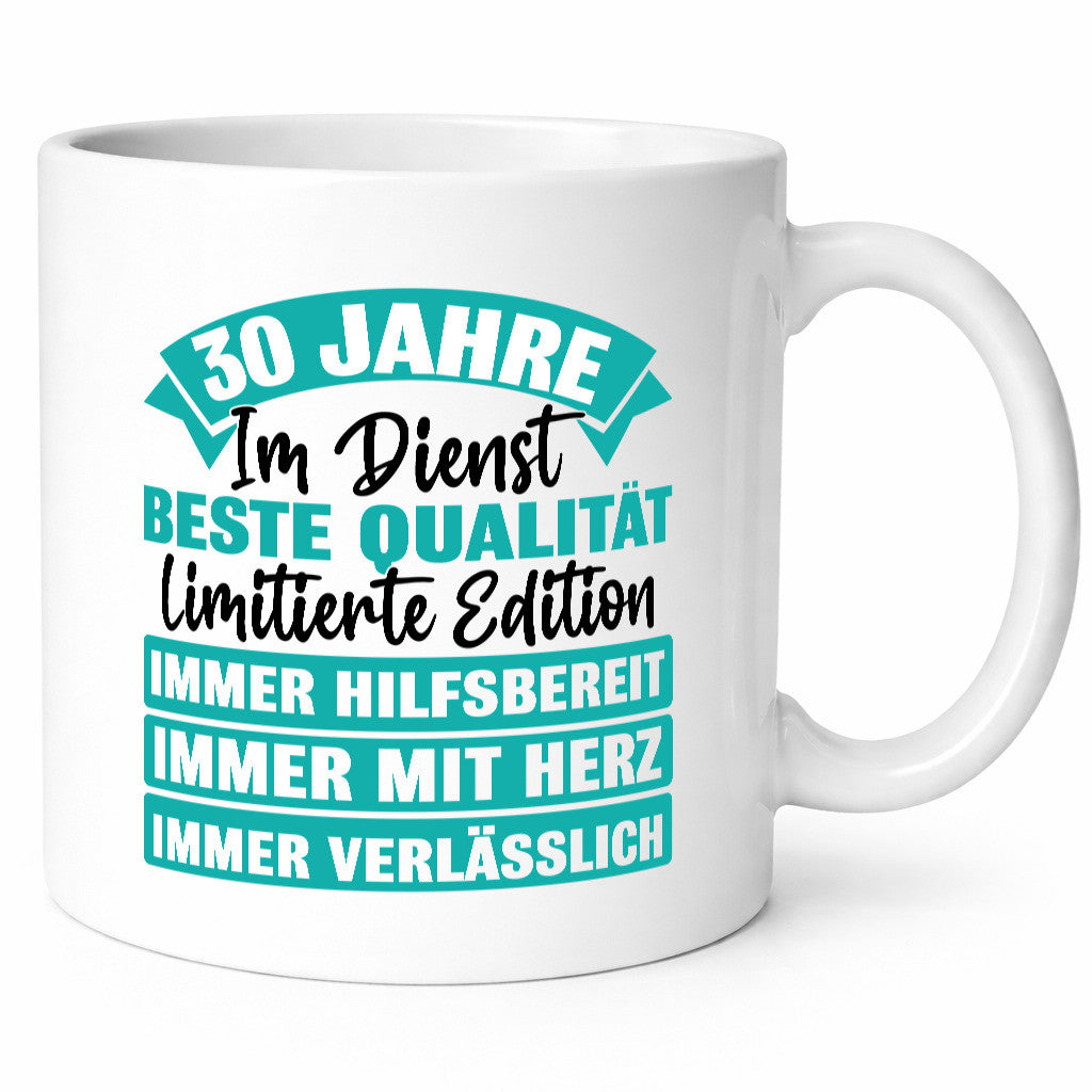 30 Jahre im Dienst | Jubiläum Arbeit lustig Kollegen Büro Geschenk Tasse