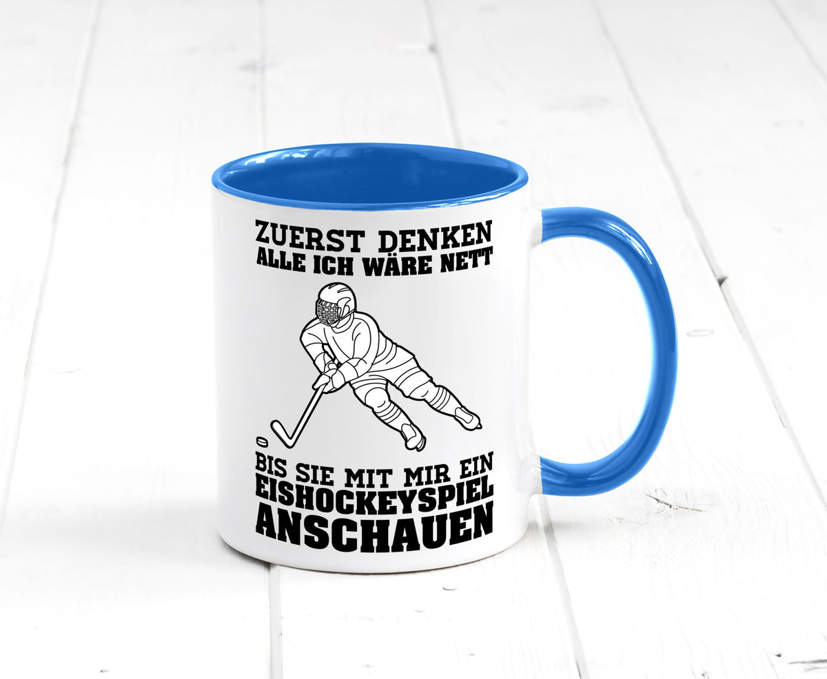Eishockeyspiel | Eishockeyfan Tasse Eishockeyspieler Humor Geschenkidee